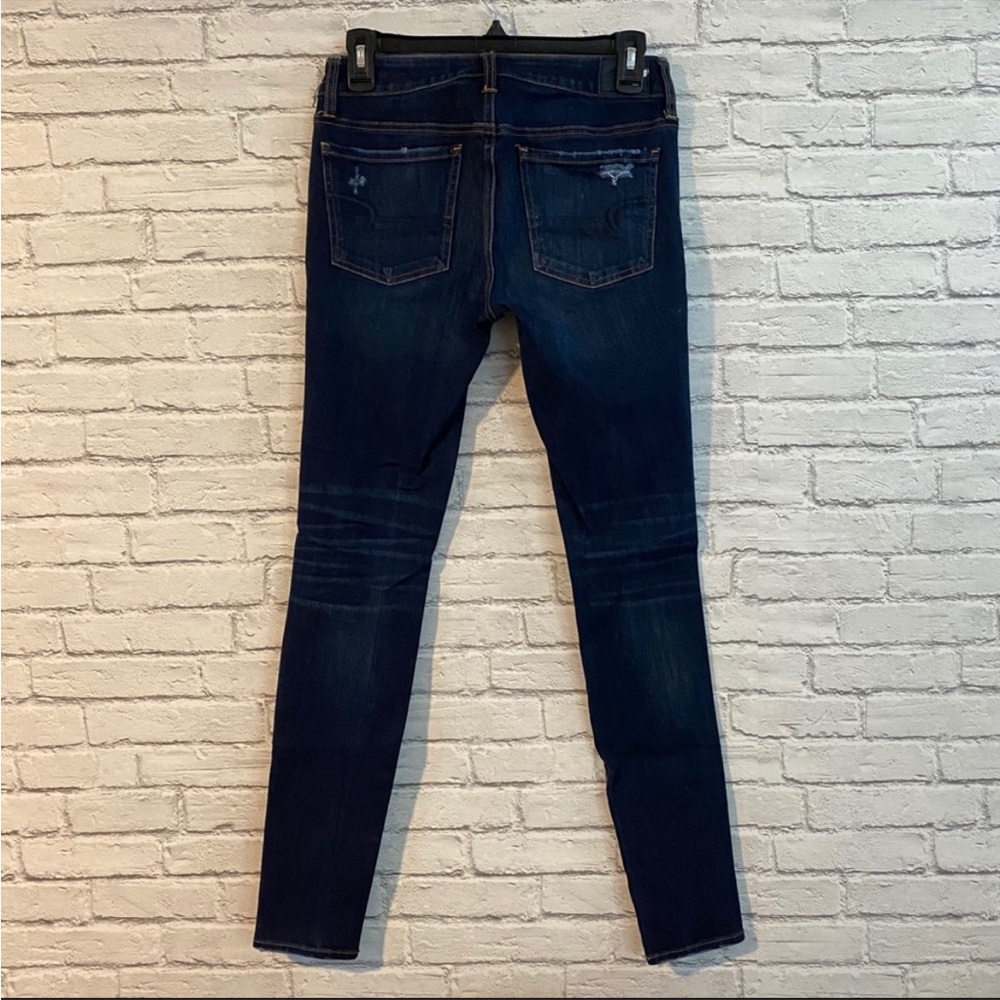 American Eagle Dark Wash Ripped Jegging Jeans - Picture 5 of 5